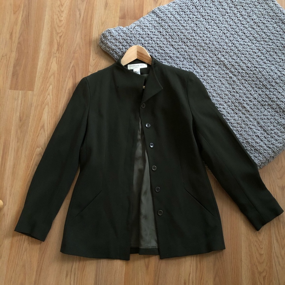 Jones New York Blazer/Jacket | Dark Green |Size10P